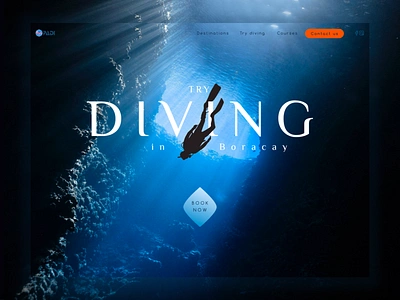 Dive Shop black blue design dive diving figma landing ocean sea swim webdesign вебдизайн глубина дайвинг море океан синий черный