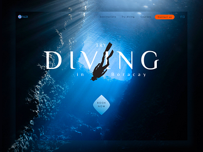Dive Shop black blue design dive diving figma landing ocean sea swim webdesign вебдизайн глубина дайвинг море океан синий черный
