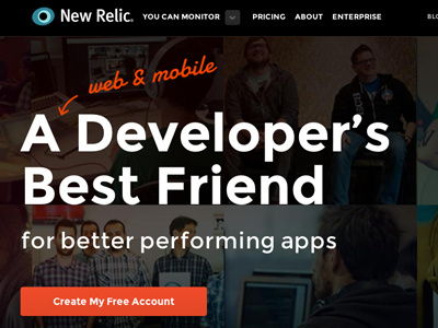 New Relic Homepage