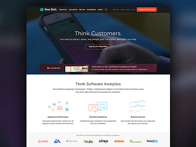 New Relic Homepage
