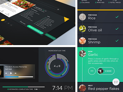 Smart Stove cooking data iot kitchen stove touchscreen ui