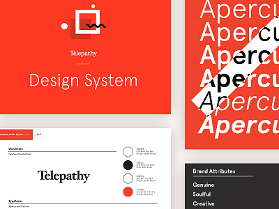 Telepathy Rebrand & Design System brand branding design system rebrand red telepathy ux