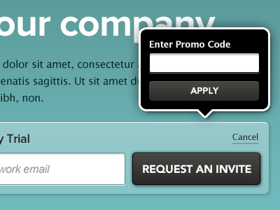 Pop Up application button form pop up tooltip ui website