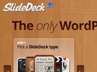 SlideDeck 2 homepage icon icon set slidedeck ui website wood