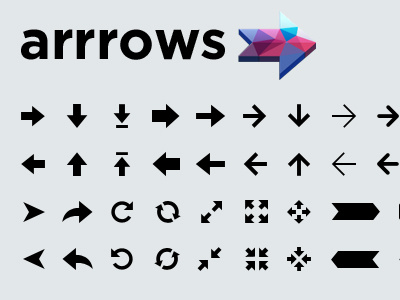 Arrrows Icon Set arrow arrrows font icon font icon set psd