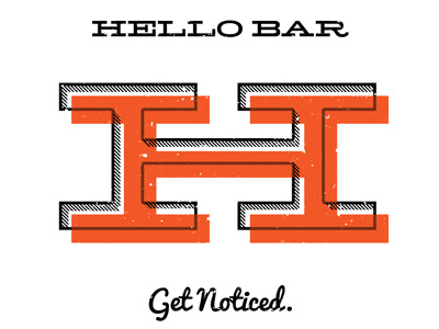 Hello Bar h hello bar print typography