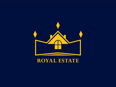 Royal Estate golden logo logo design logodesign properties property property developer property management property marketing royal royal logo royale royals save saved