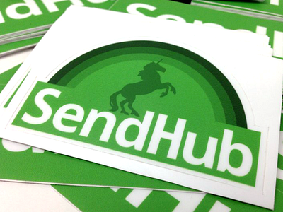 Sendhubunicorn sendhub sticker sticker mule stickermule unicorn