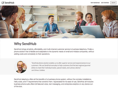 Why SendHub website