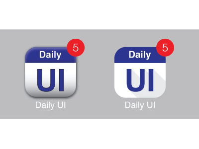 Daily UI App Icon 005 app app icon clean daily ui old vs new shadow simple