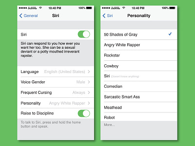 50 Shades of Siri apple daily ui flat iphone settings siri ui