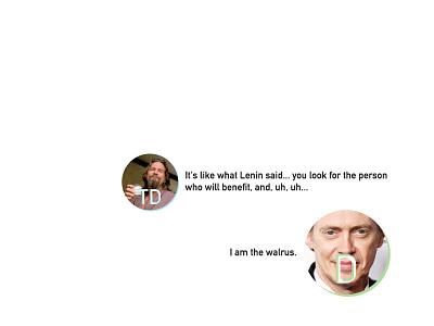 The Dude Messages Direct abide big lebowski blue clean dailyui direct message donny green simple the dude ui white