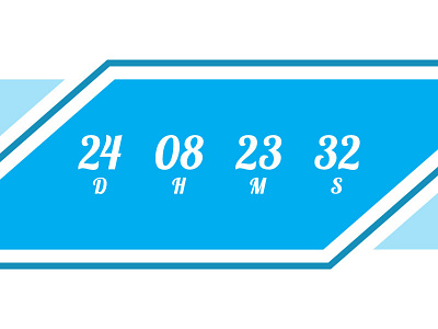 Countdown Timer blue blues clean countdown timer daily ui flat minimal simple small time ui