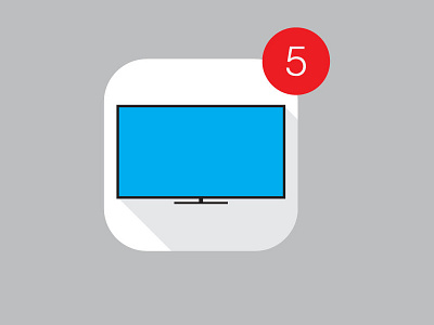 Tv App Icon app app store clean daily ui design icon ios iphone simple tv uiux vector