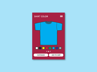 Customize Product card concept customize e commerce product shirt shop simple store ui ux