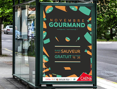 Novembre Gourmand 2019 design flat graphic design illustration illustrator indesign logo minimal typography vector