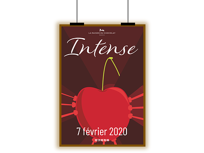 Affiche St Valentin La Maison du Chocolat affiche chocolat illustrator intense st valentin