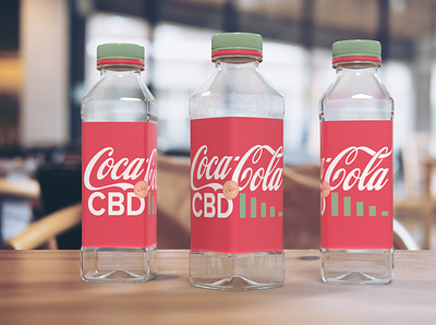 Coca-Cola CBD branding design flat graphic design illustration logo minimal photoshop publicité vector