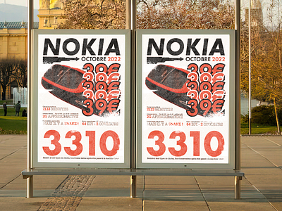 Affiche Publicitaire Nokia 3310 affiche art branding design graphic design icon illustration logo photoshop publicité