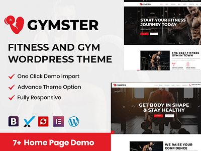 Gymster - Fitness and Gym WordPress Theme