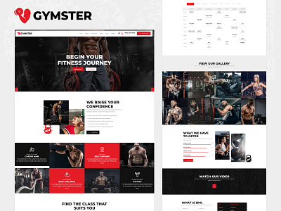 Gymster - Fitness and Gym WordPress Theme animation css fit fitness fixible fontawesome graphic design gym html javascript uiux