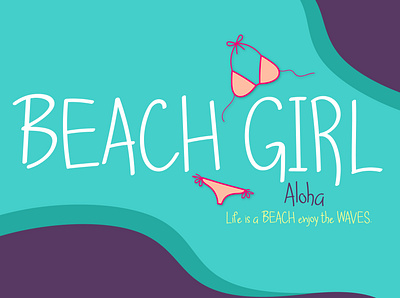 Beach Girl casual easy fashion font design font family handwritten font sea summer sweet typography