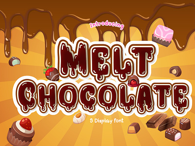 Melt Chocolate font font design font family summer