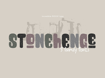 Present Stonehenge 10 font design font family typography