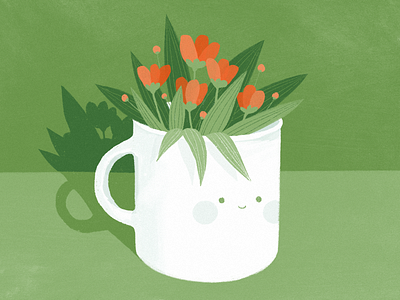 No vases, water cups to make up design illustration