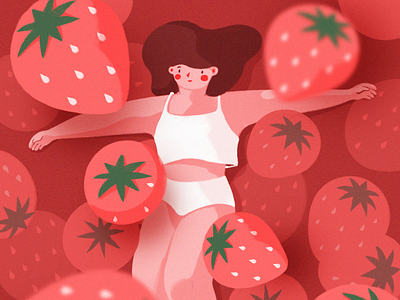 Strawberry Beauty design illustration