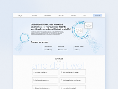Website for IT company | Landing page app branding design graphic design logo ui ux