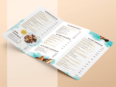 Bread Basket Summer Menu branding design design layout design mediterranean menu menu card menu design print restaurant restaurant braning summer summer menu typography watercolour