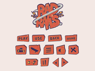 Mobile Game UI - Rad Rails