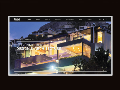UI/UX - KAA Architects architect architecture black and white clean minimal ui ui design user interface web design website website design