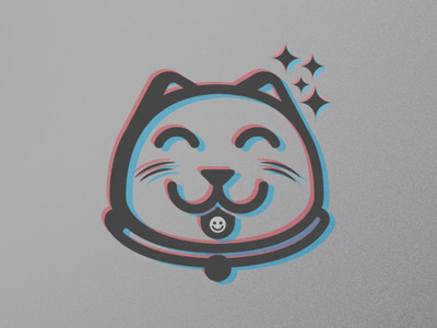 Lsd Cat animal cat color drugs face illustration logo lsd