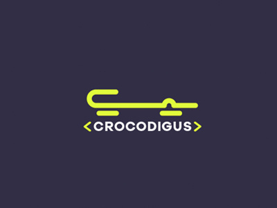 Crocodigus Code Logo alligator code coding crocodile icon identity logo logotype