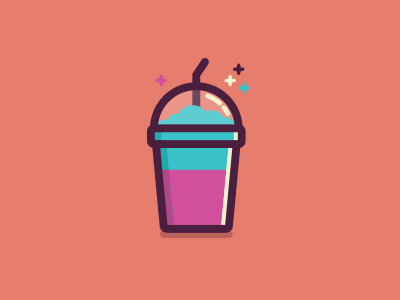 Smoothie Icon color cream food ice icon smoothie vector