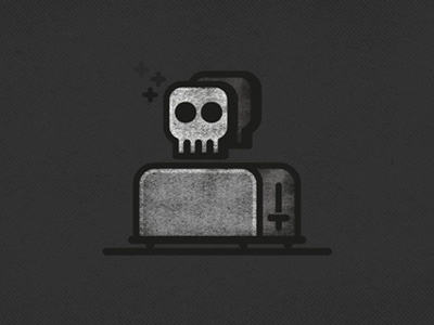 Skull Toaster bread icon skull texture toast toaster vector