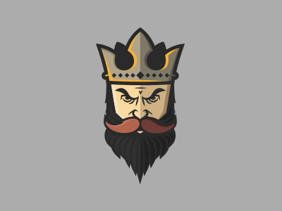 Imperial Soccer Team crown face illustration imperial king logo logotype royal soccer team