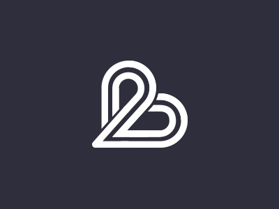 2B monogram 2 b logo logotype monogram