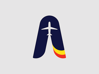 Astral Travel airline airplane identity jet logo monogram plane travel trip
