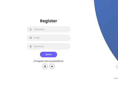 Register form design illustration ux web