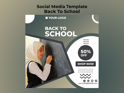 Back to School Social Media Template creative design facebook instagram post social media templates