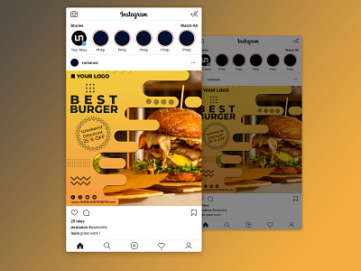 Best Burger in the Town - Instagram Post Design advertising advertising design advertising flyer facebook facebook post festival poster instagram post poster design social media