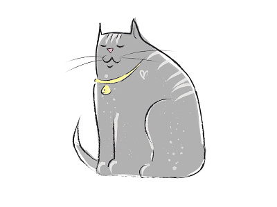 be happy cat design drawing illustration