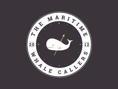 The Maritime Whale Callers | Badge branding compass dead whale design fuck yeah harpoon icon logo ohio the maritime whale callers the mwc whale