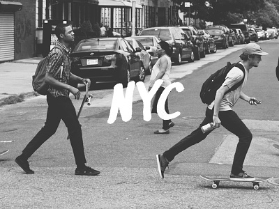 NYC custom fuck yeah nyc photography skateboarding type typography