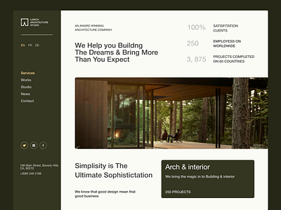 Architecture Studio architecture bureau concept design shot uiux