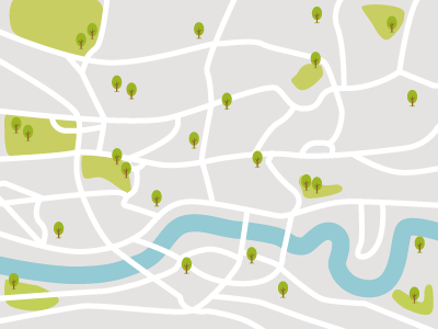 Map of London riverside