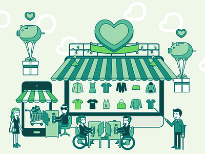 Charity Shop illustration